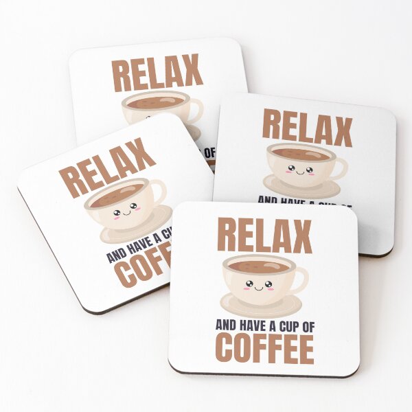 Item preview, Relax and Have a Cup of Coffee - Trendy Kawaii Coffee Illustration Gift Idea For Coffee Lovers designed and sold by Prince - Bestseller ★★★★★.
