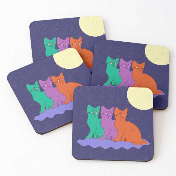 Item preview, Cats flying to the moon designed and sold by EclecticCharm.