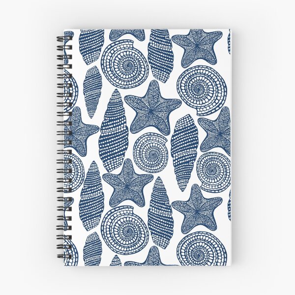 Item preview, Graphic blue shells designed and sold by Daria Heaney.