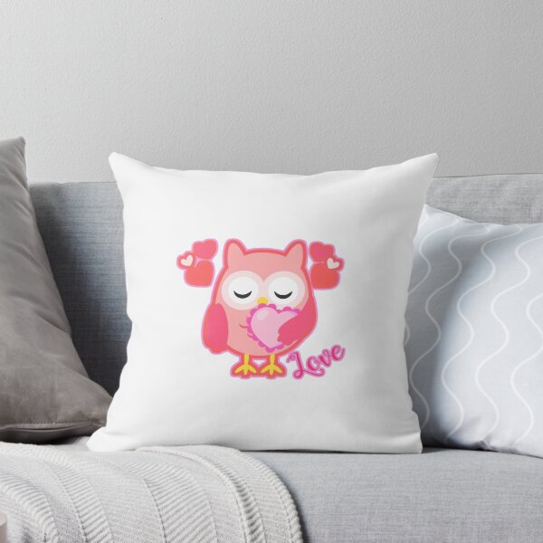Item preview, Cute Love Owl with Valentines Hearts designed and sold by LarkDesigns.