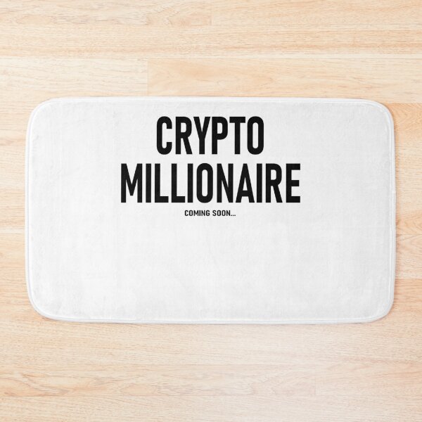 Item preview, Crypto Millionaire Funny Sticker Cute Letter - White designed and sold by ShumShumShop.