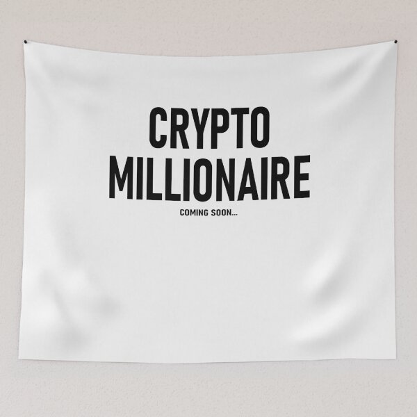 Item preview, Crypto Millionaire Funny Sticker Cute Letter - White designed and sold by ShumShumShop.
