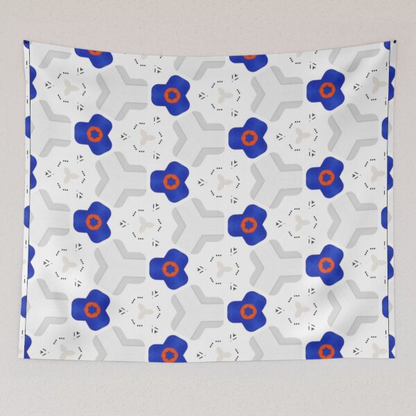 Item preview, Blue flower pattern  designed and sold by Weather gifts .