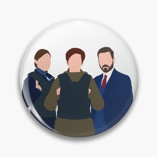 Item preview, Illustration of the characters Joanne Davidson, Kate Fleming and Steve Arnott from the TV show Line of Duty designed and sold by CrimeDesigns.