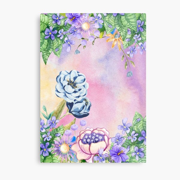 Blumenposter Metallbild