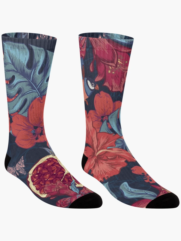 Thumbnail 3 of 5, Socks, Tropical pattern designed and sold by Nilevolution.