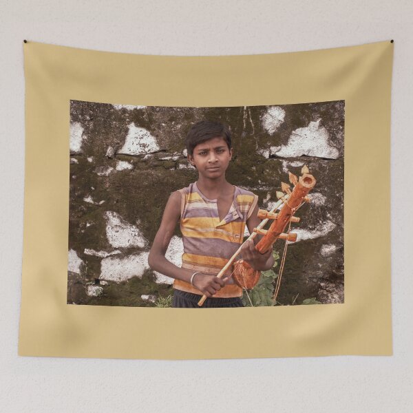 Item preview, Young Indian musician with sitar designed and sold by indiafrankk.