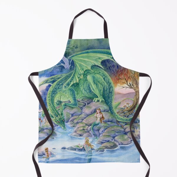 Item preview, Of Air and Sea - Dragon and Mermaids fantasy art designed and sold by Meredith Dillman.