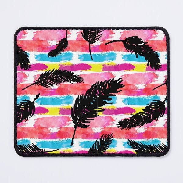 Item preview, Beautiful and colorful pattern of black bird feathers designed and sold by ChatterFox.