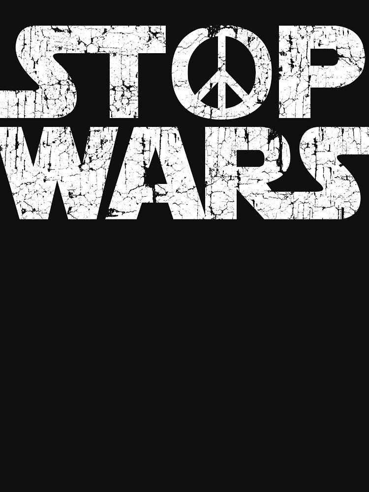 Thumbnail 7 of 7, Classic T-Shirt, Stop Wars No War Peace Sign Design designed and sold by roarr.