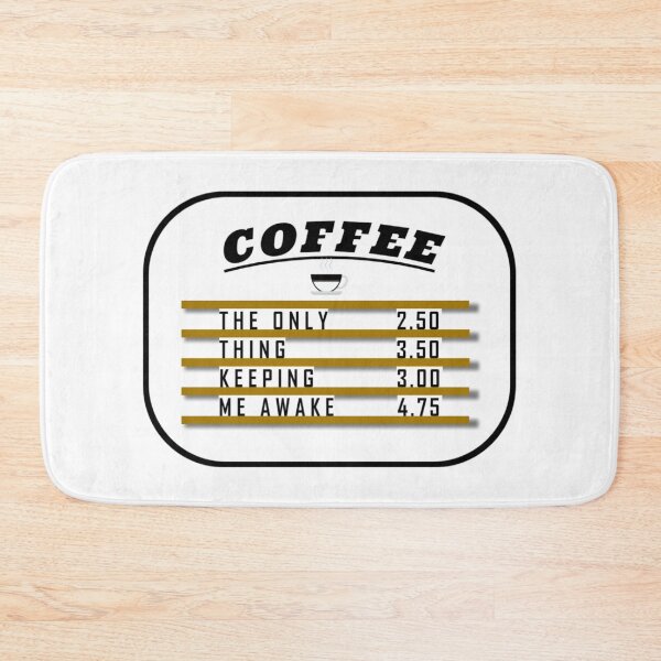 Item preview, Funny Coffee Menu Shirt - Coffee The Only Thing Keeping Me Awake designed and sold by CuddleStore.