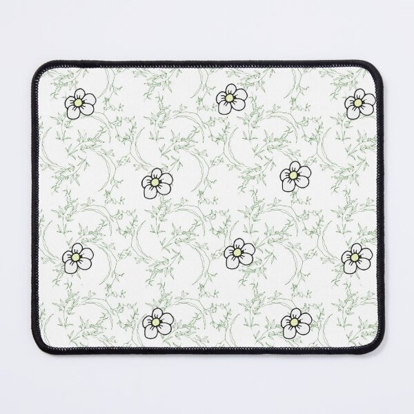 Item preview, Flower bed white and green pattern designed and sold by ChatterFox.