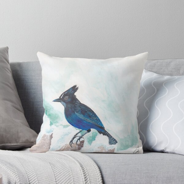 Item preview, Western Interior Steller's Jay in the Snow  designed and sold by happynaturalist.