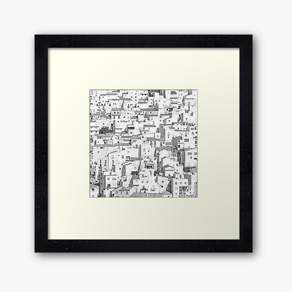 Andalusia White Houses Texture. Casares town Framed Art Print