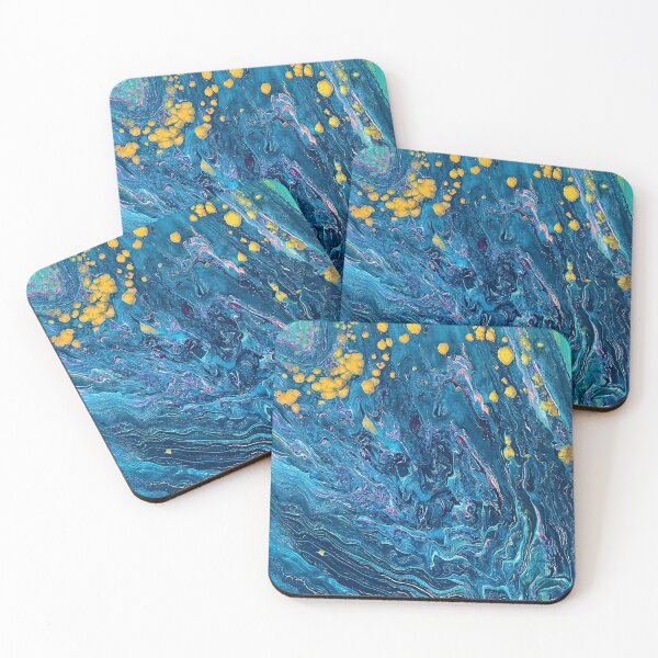 Item preview, Sea Gold abstract acrylic on canvas designed and sold by Color Splash Gallery.
