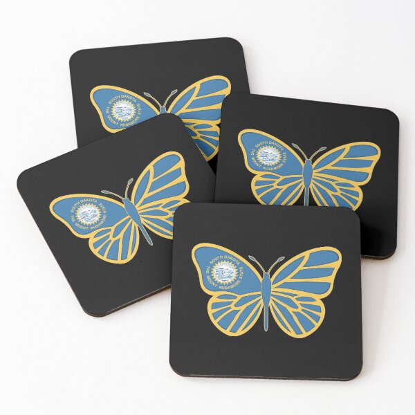 Item preview, State of South Dakota Flag Butterfly 2 designed and sold by Gsallicat.
