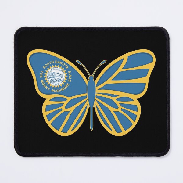 Item preview, State of South Dakota Flag Butterfly 2 designed and sold by Gsallicat.