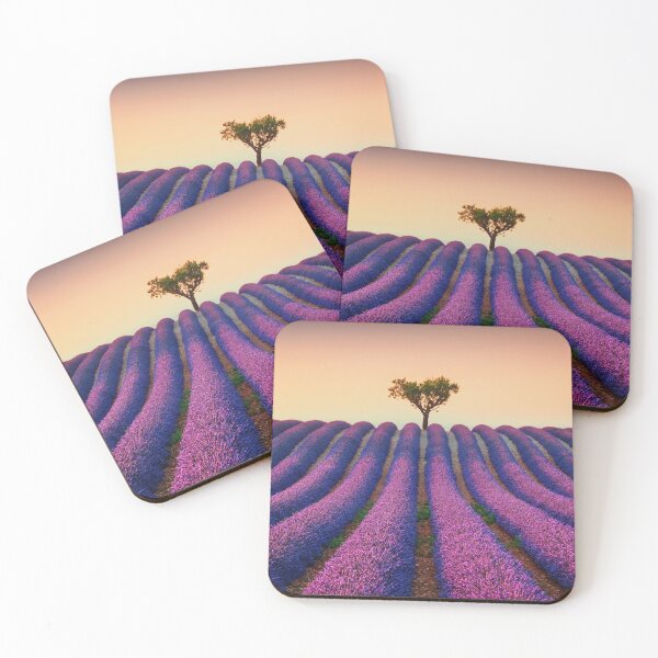 Item preview, Lavender flowers blooming field and a lonely tree designed and sold by Stefano Orazzini.