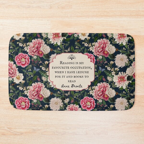 Item preview, Reading is My Favourite Occupation, Anne Bronte, Book Quote, Reading Quote, Vintage Flowers, Bookish Gift designed and sold by CultandObscure.