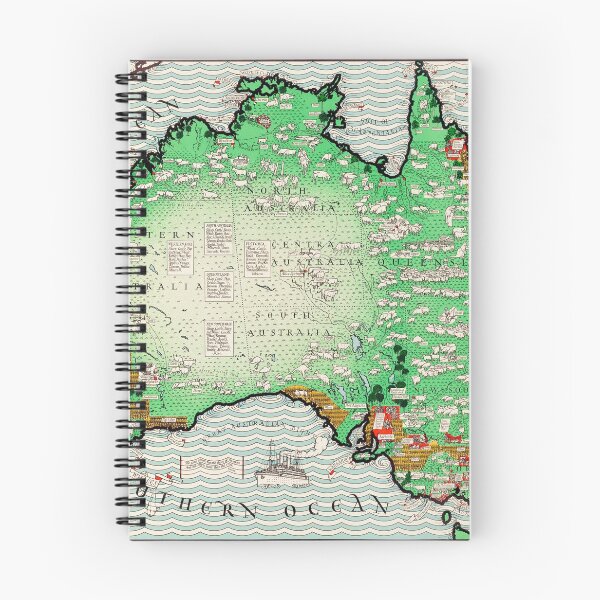 Item preview, Australia Agricultural Map - MacDonald Gill 1930 - Ancient Worlds designed and sold by Culturio.