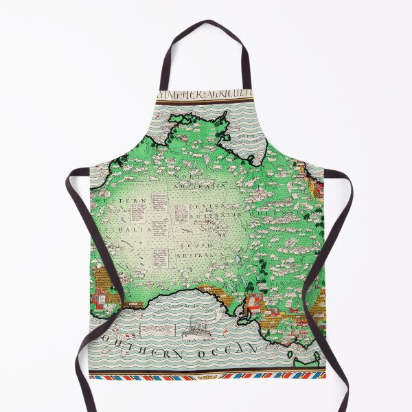 Item preview, Australia Agricultural Map - MacDonald Gill 1930 - Ancient Worlds designed and sold by Culturio.