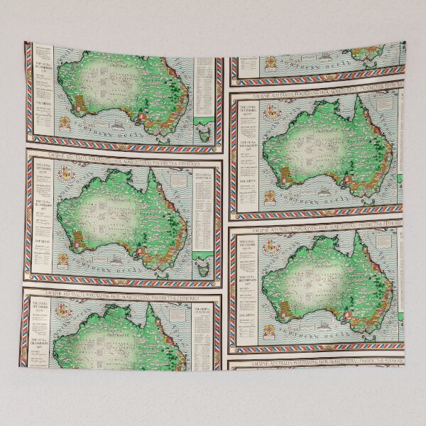 Item preview, Australia Agricultural Map - MacDonald Gill 1930 - Ancient Worlds designed and sold by Culturio.