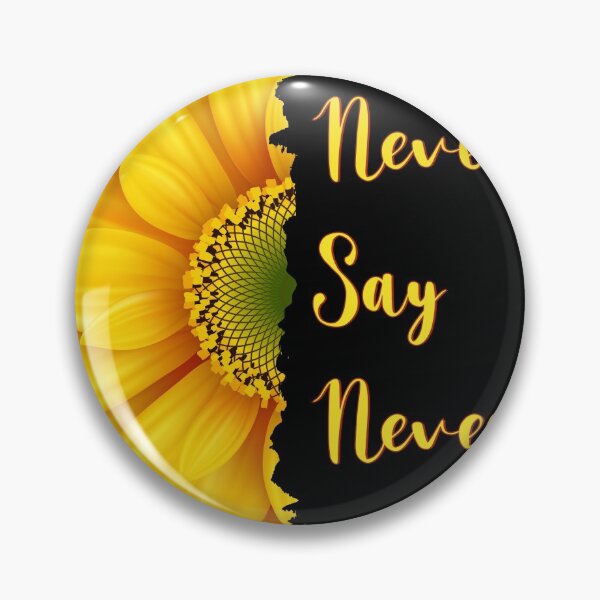 Item preview, Never say Never positive thinking inspiration. designed and sold by bluehatgraphics.