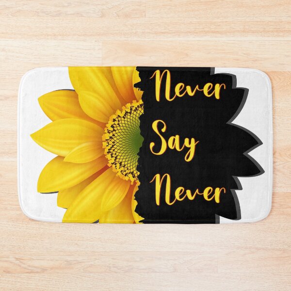 Item preview, Never say Never positive thinking inspiration. designed and sold by bluehatgraphics.