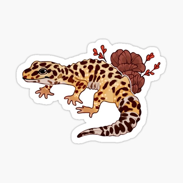 Item preview, Leopard Gecko With Poppies  designed and sold by albluu.