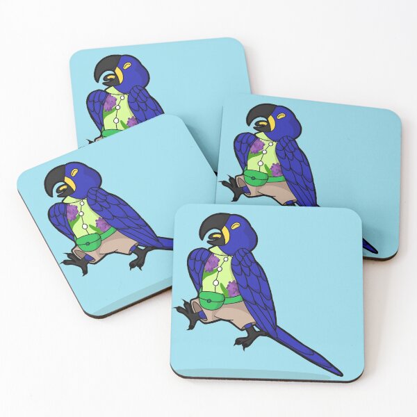 Item preview, Hyacinth Macaw jumping for joy! designed and sold by WildChildArts.