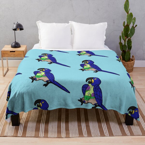 Item preview, Hyacinth Macaw jumping for joy! designed and sold by WildChildArts.