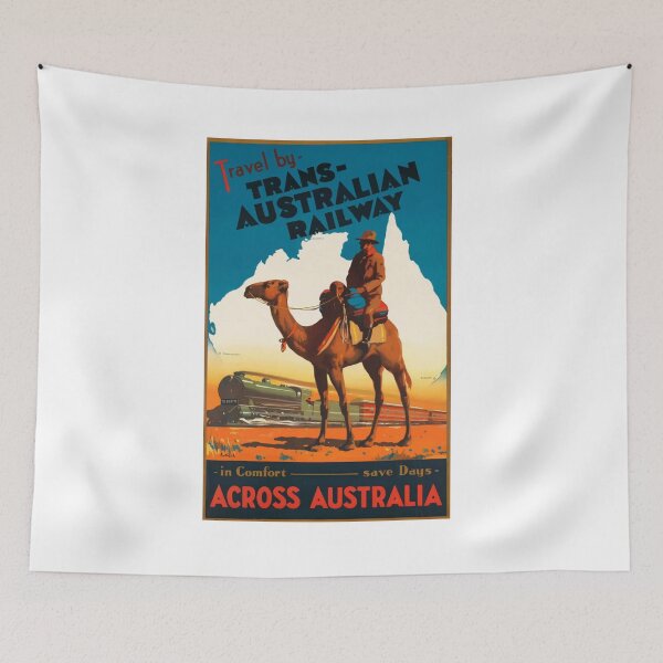 Item preview, Trans Australian Railway Train Vintage Retro Travel Holiday Western Australia designed and sold by Vintage Mag.