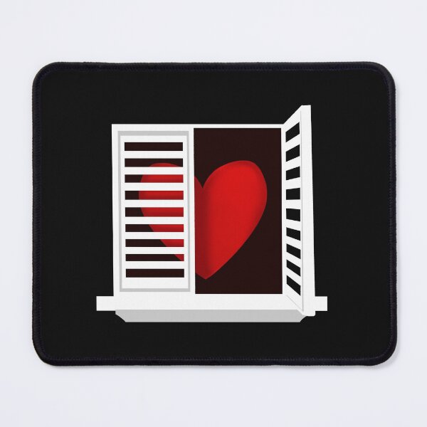 Item preview, Heart lurking behind a half open window designed and sold by lasukira.