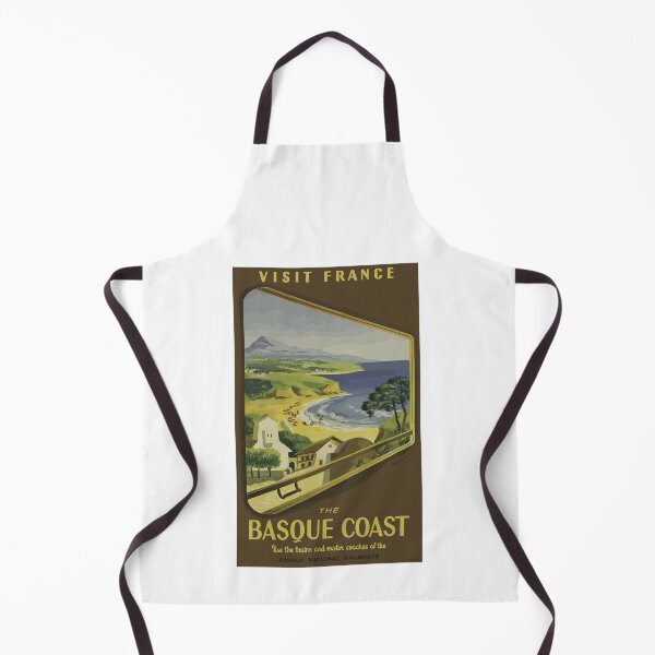 Item preview, Basque Coast, France Vintage Retro Travel Summer Holiday Biarritz Surfing 1950 designed and sold by Vintage Mag.