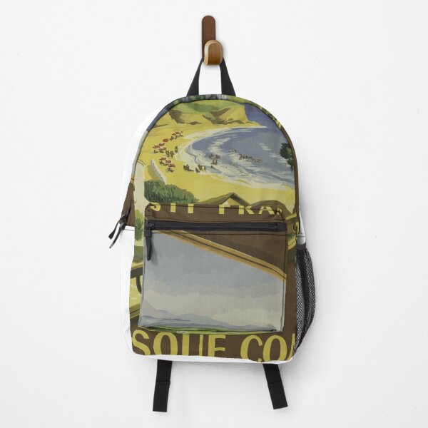Item preview, Basque Coast, France Vintage Retro Travel Summer Holiday Biarritz Surfing 1950 designed and sold by Vintage Mag.