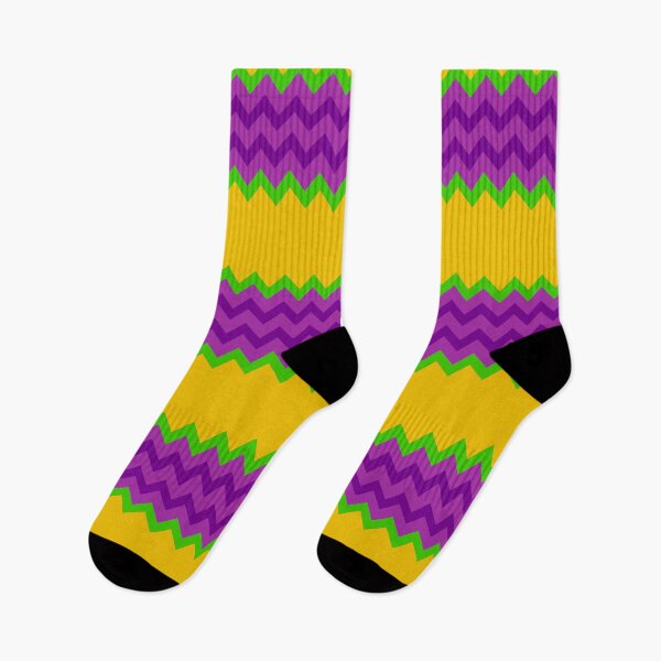 Item preview, Mardi Louisiana State Dripping Lips 2022 Striped Costume Socks Carnival Fat Tuesdays Beads Nola New Orleans Fleur De Lis Parade designed and sold by NOorYES.