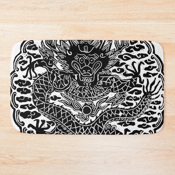 Item preview, Lino print - Korean mythical dragon  designed and sold by Karolien Kenis.