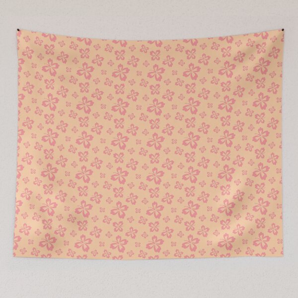Item preview, Red and Peach Lilies Summer Hawaiian Pattern designed and sold by Missing In Art.
