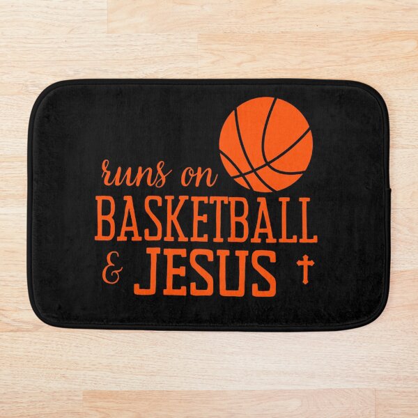 Item preview, I run on basketball and Jesus - Jesus and basketball - Christian basketball t-shirt designed and sold by TheForgettables.