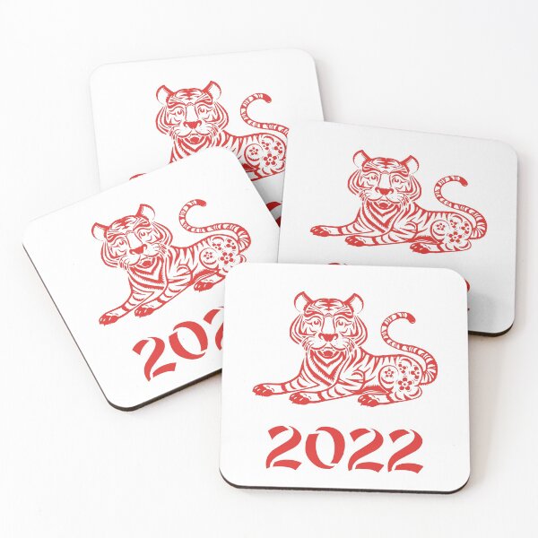 Item preview, Chinese red tiger for new year 2022 designed and sold by Byfab.