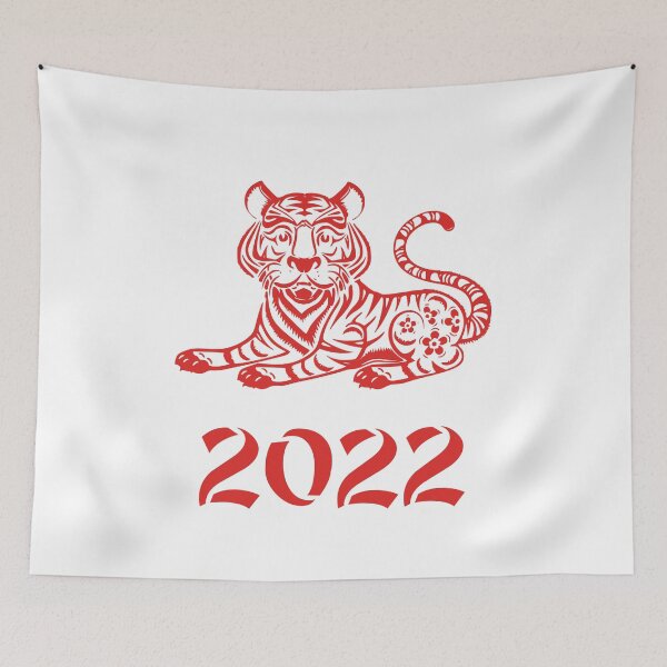 Item preview, Chinese red tiger for new year 2022 designed and sold by Byfab.