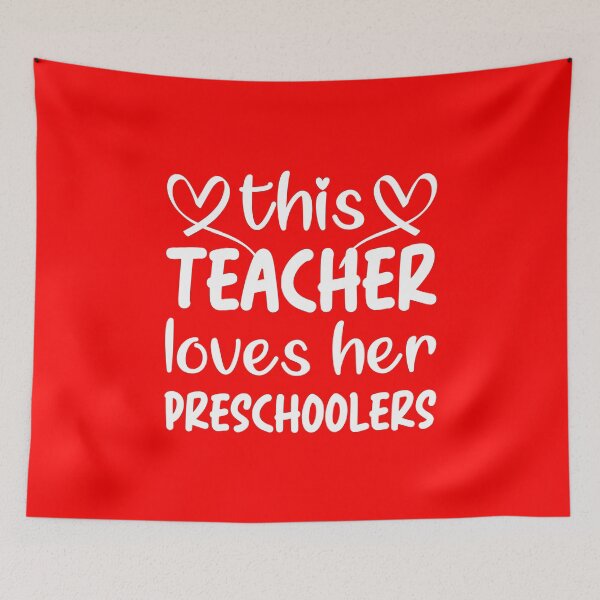 Item preview, This Teacher Loves Her Preschoolers: Funny Preschoolers Teacher Valentines Day Party Quote for Women Teacher designed and sold by Shopnetro.