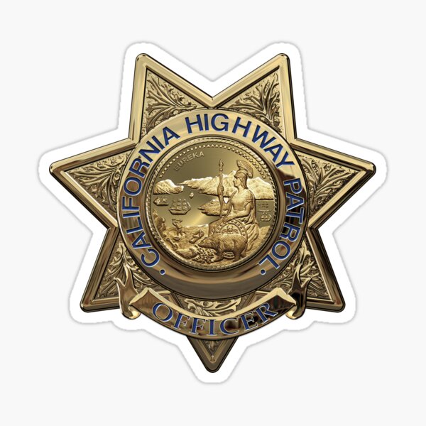 CALIFORNIA HIGHWAY PATROL CHP OFFICER POLICE TRAFFIC OFFICER GOLD   BADGE PIN 