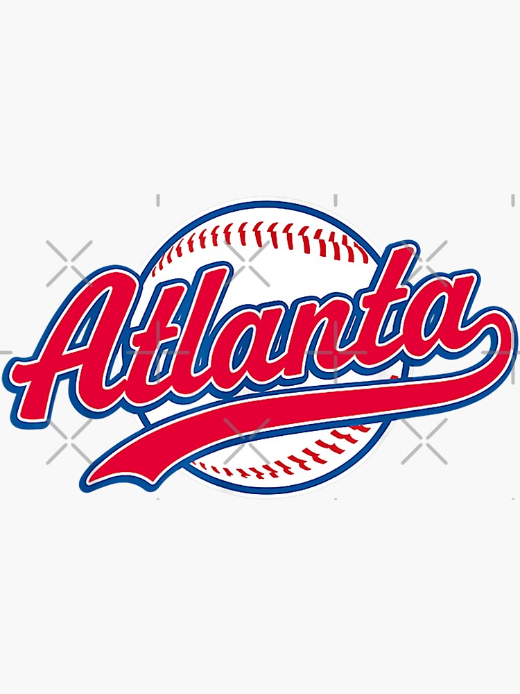 Atlanta Tee Vintage Baseball Throwback Retro Design T-Shirt Sticker for  Sale by stanton88