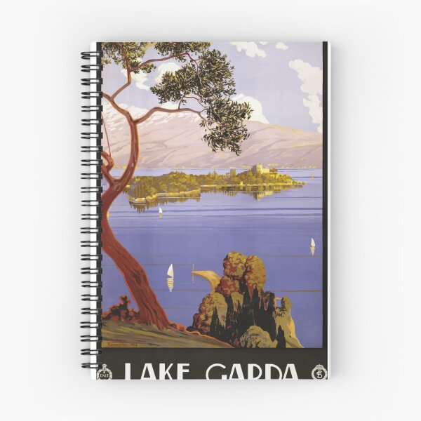 Item preview, Lake Garda Italy Vintage Retro Travel Summer Holiday Landscape Windsurfing, Kitesurfing Souvenir designed and sold by Vintage Mag.