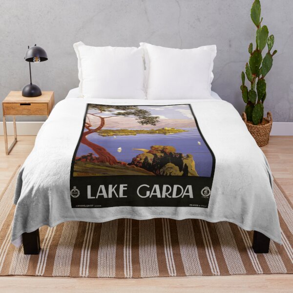 Item preview, Lake Garda Italy Vintage Retro Travel Summer Holiday Landscape Windsurfing, Kitesurfing Souvenir designed and sold by Vintage Mag.