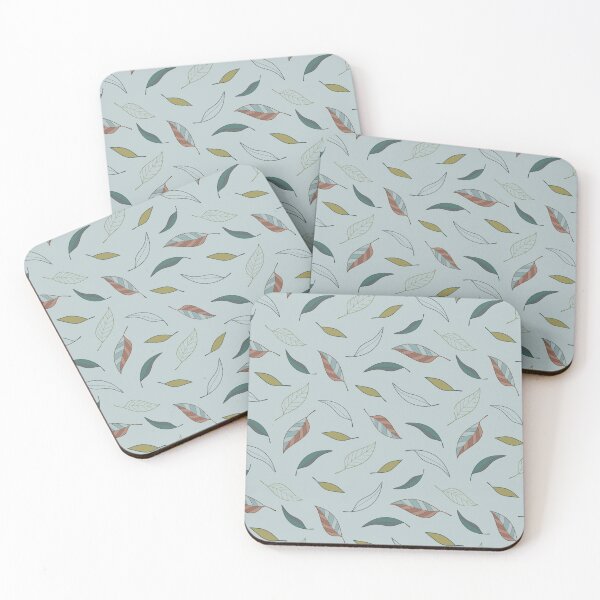 Item preview, Pastel Blue Modern Gum Leaf Earthy Tone Pattern designed and sold by CJAura by Claire Jane Johnson.