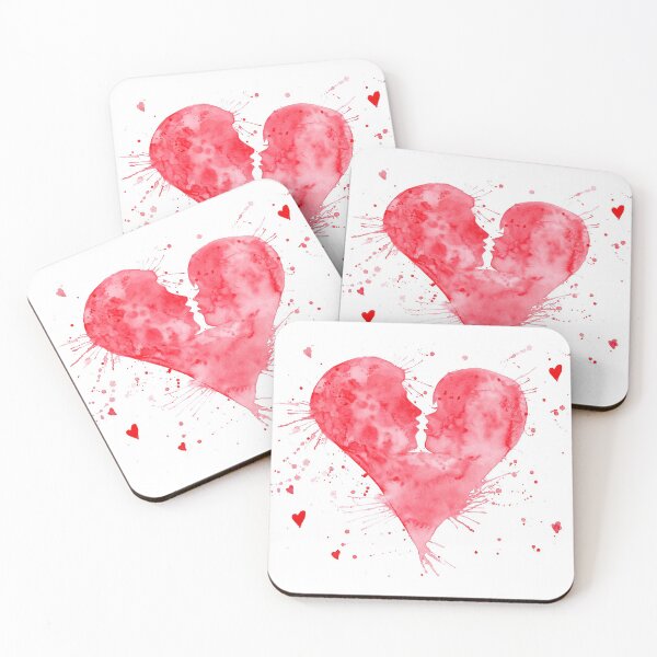 Item preview, Watercolor Kiss Heart designed and sold by cornercroft.