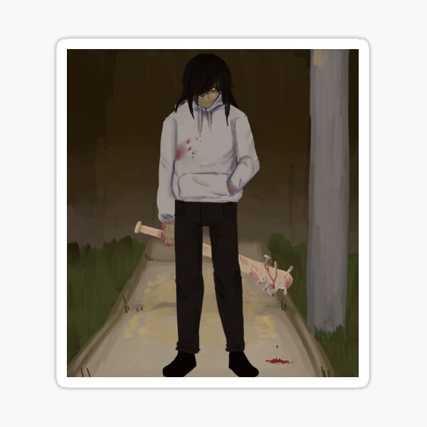 Creepypasta Jeff the Killer Sticker for Sale by HeyitsSmile