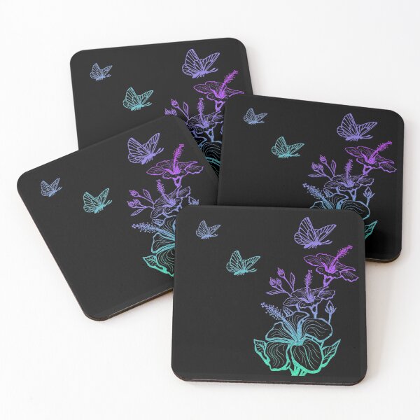 Item preview, Mariposas aterrizando en flor-negro designed and sold by Rani-art.
